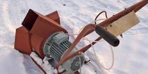 Domaća električna fen za snijeg + nacrti, video